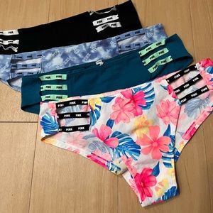 Victoria’s Secret Pink strappy cheeky panty bundle
